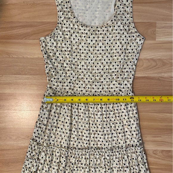 Anthropologie Meadow Rue Marigny cream with black polka dot maxi dress - Picture 9 of 15